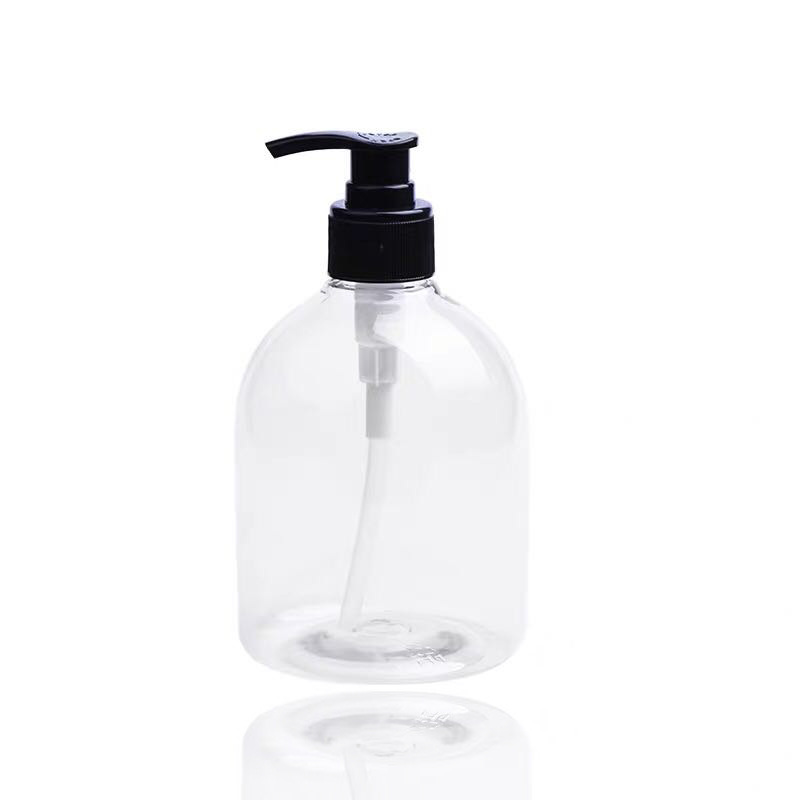 500ml pet plastic clear bottle lotion pump bottle