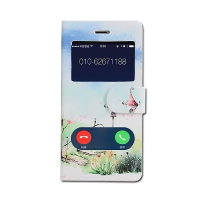 2015 popular OEM flower pattern flip case cover for LG L5x