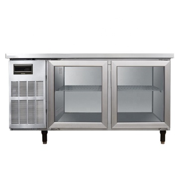 Stainless Steel Restaurant Working Tables with Pizza Prep Station and Refrigeration