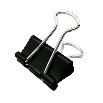 Black 19mm Metal Paper Binder Clips for Office Stationery