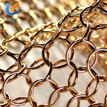 Decorative Ring Brass Chainmail Mesh