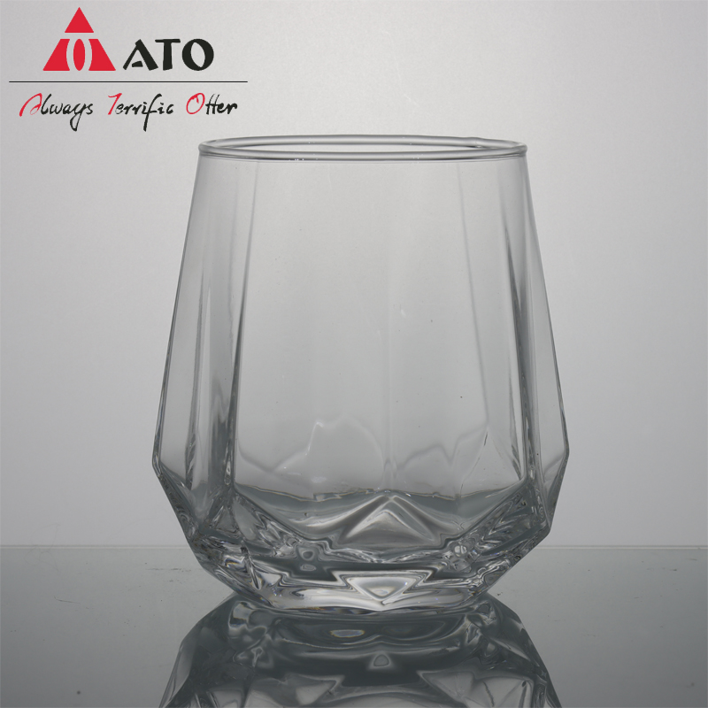 ATO 12 onças Drinkware personalizado Copo de vidro de água transparente