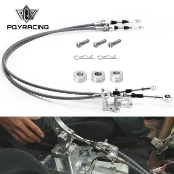 Shifter Cables with Trans Bracket Shift Linkage for RSX K20 K20A K24 K-Series EG EK DC2 Race Type-S & K-Swap Vehicles - PQY-SBP04
