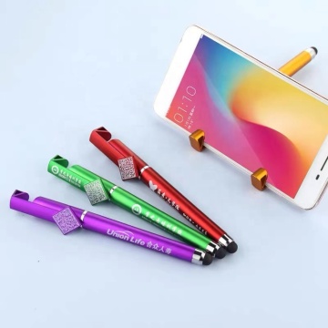 Multifunction Banner Flag Pen with Stylus, QR Code, and Phone Holder