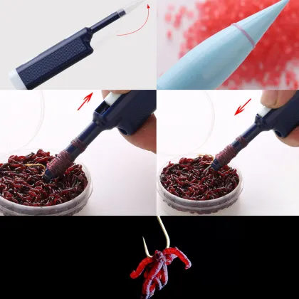 Fish Tackle Rubber Bands For Fishing Bloodworm Bait Granulator Bait Hot Red Fishing Accessories 12Bags/2400Pcs