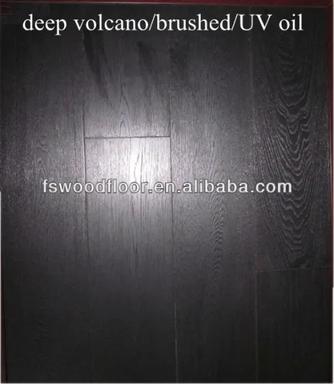 Valcano deep brushed & UV oiled oak parquet