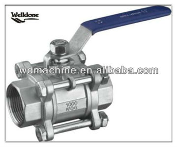 Forged Stainless Steel Ball Valve / High Quality Stainless Steel 3 Pieces Ball Valve