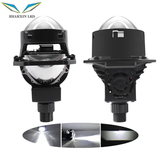 HearxinLED 3.0 inch 65W Bi-LED Projector Lens H7 H4 9005 9006 Bulb for Car Headlight Modification
