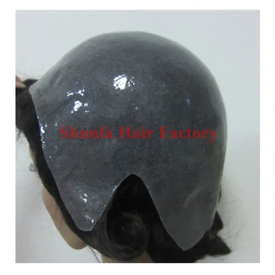 Wholese super thin skin full cap 100% human hair men's toupee,human hair toupee for women