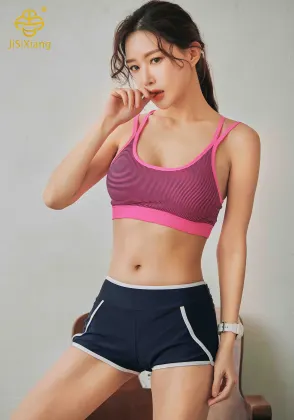 Slim shoulder sports bra, shockproof fitness yoga bra