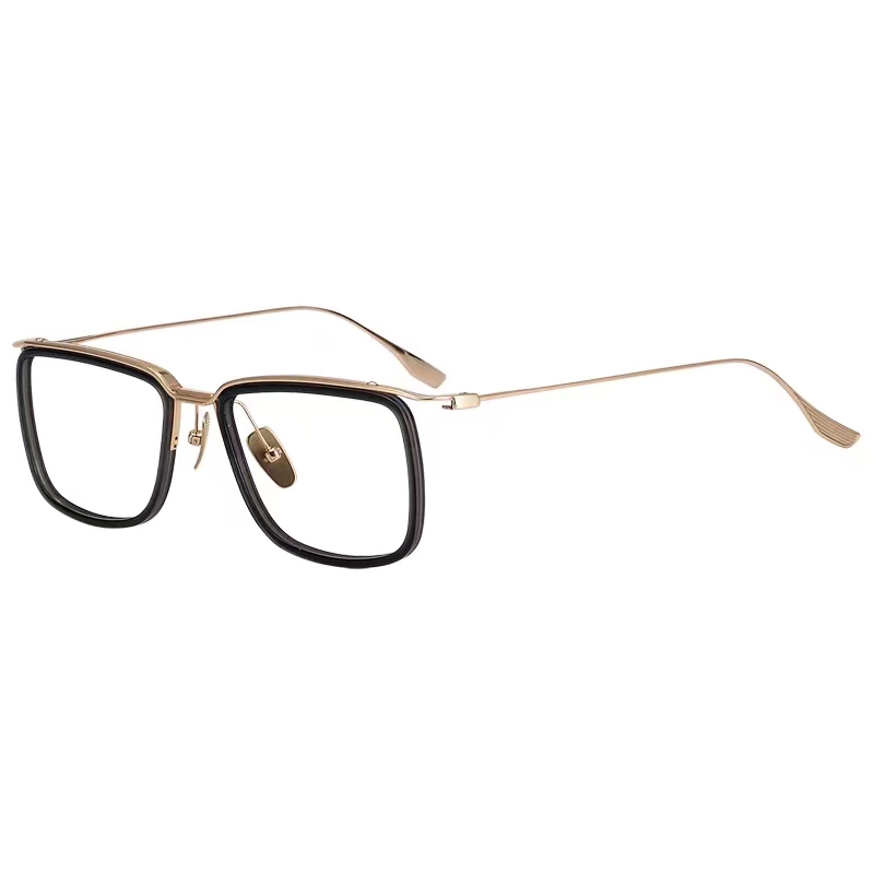 Black And Gold Fashion Designer Frames Glasses