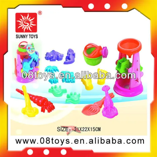 Plastic mini sand beach toys play set