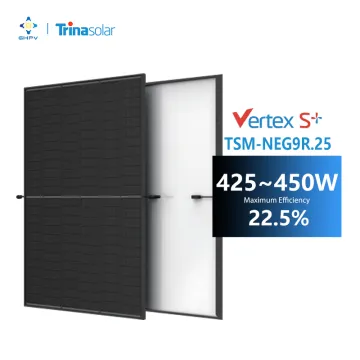 Trina NEG9R.25 Vertex S+ All Black PV Module: 425W-450W N-Type Solar Panels with Dual Glass Design