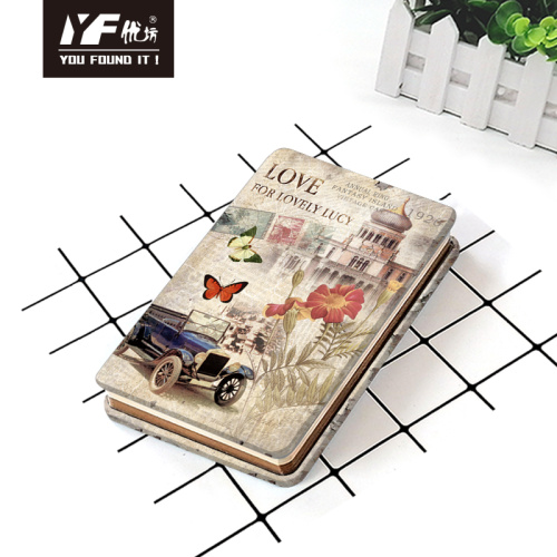 Notebook Paper Template Retro service station style metal cover notebook Supplier