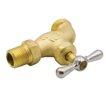 T Handle Sand Casting Body Stop Waste Valves Type Forged Brass Bibcock Slow Open Bib Tap Stop Valves