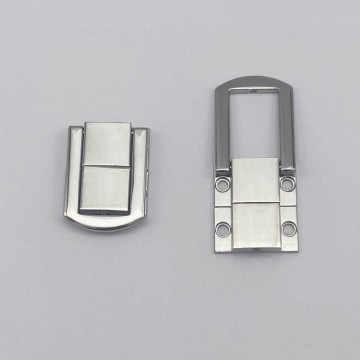 Hebilla cuadrada de aleación de zinc de alto brillo - hebilla de estilo japonés plateado brillante