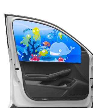 Eco-Friendly Cute Cartoon Anti-UV Stretch Magnetic Car Sunshades