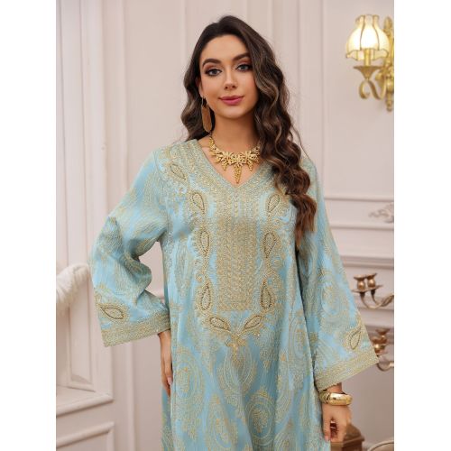 لباس شب لاکچری فابریک ژاکارد