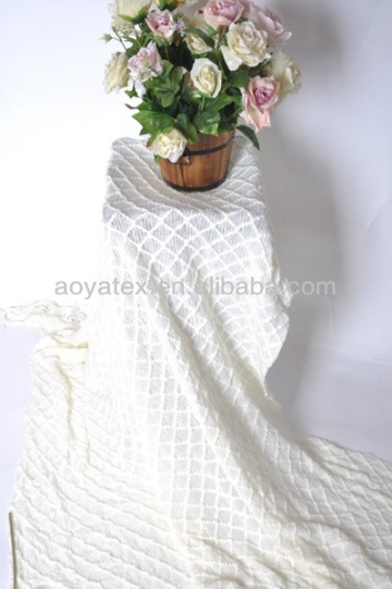 wholesale 100% acrylic jacquard blankets polyester