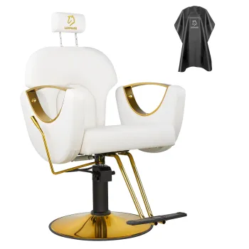 Professional Reclining Barber Chair with Foot Pedal