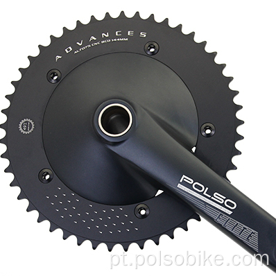 Mank de bicicleta 165/170mm preto crankset anodizado em prata preta