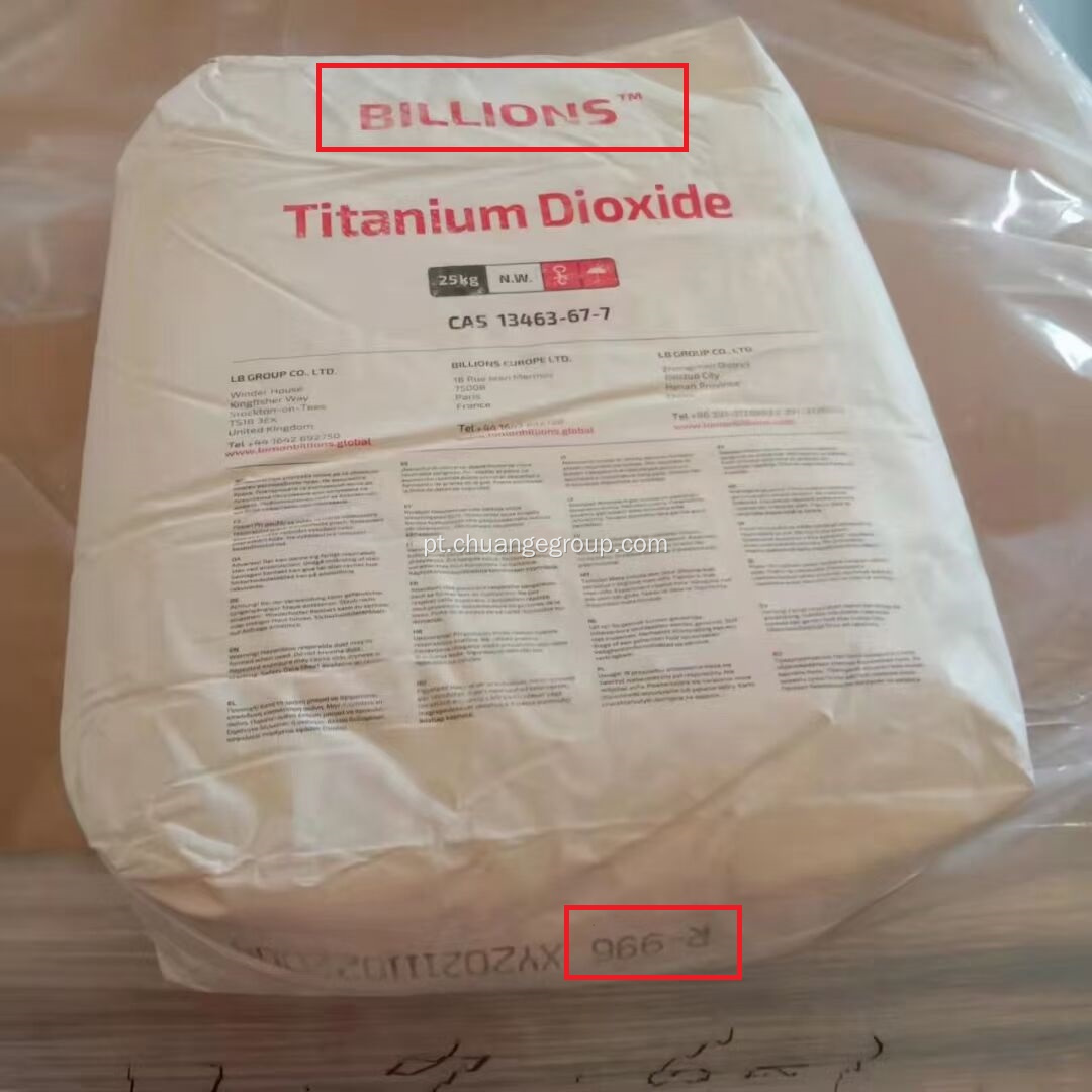 Lomon bilhões de titânio dióxido R996 Grade Rutile