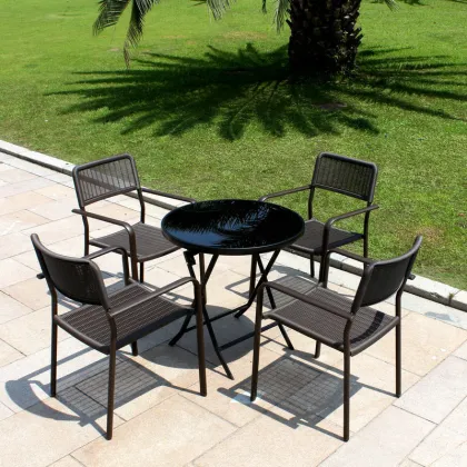 Patio Outdoor Dinning Chair Balcony Waterproof
