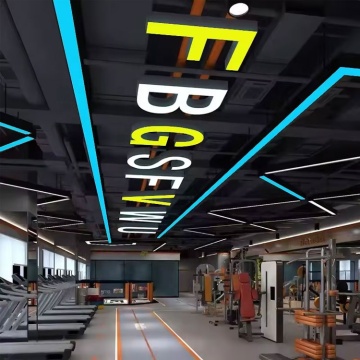 Custom Alphabet Lighting: Iron Acrylic LED Channel Letters Pendant Light for Yoga Room or Gym