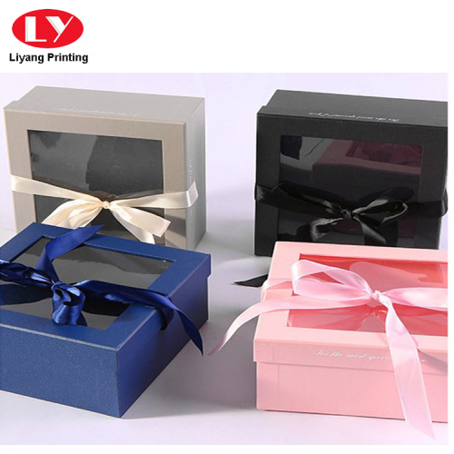 Ribbon Bow PET Window Nice Gift Box