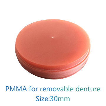 98*30mm Dental Lab Materials PMMA Blocks PinkA/PinkB/PinkC for CAD/CAM Wieland System Dental PMMA Disk Blanks