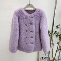 Sheep shearling lambswool fur women