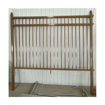 6FT High Black Coated Spear Top Picket Fence