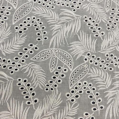 Spring/Autumn Leaves Cotton Eyelet Embroidery Fabircs
