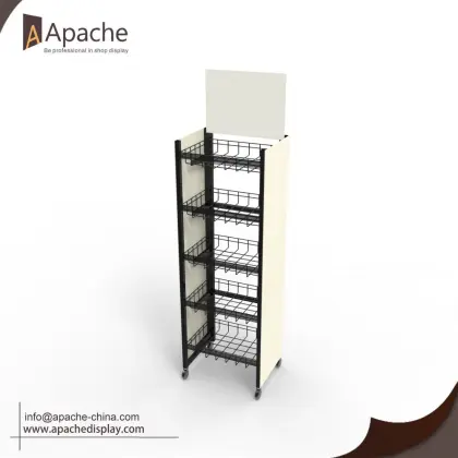 Moveable Metal Wine Display Stand