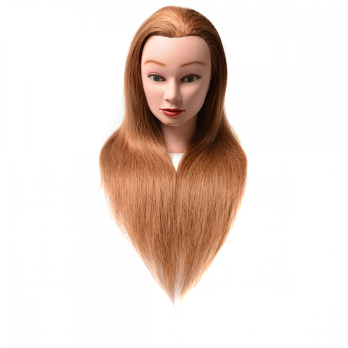 100% SYNTHETIC FIBER LIGHT BROWN COLOR MANNEQUIN HEAD FOR HAIRDRESSING PRATISE