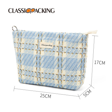 Anpassbarer Logo hochwertiger Frühlings-Pop-Checker-Make-up-Tasche