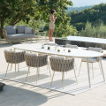 Nordic Courtyard Rattan Garden Table and Chair combinaison