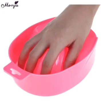 Monja Nail Art Hand Finger Washing Remover Soak Cleaning Bowl Nail Polish Acrylic UV Gel Remove Bath Tray Manicure Care Tools