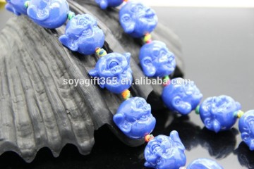 Women Blue Buddha Beads bracelet Buddha head bracelets Lucky Fortune Jewellery
