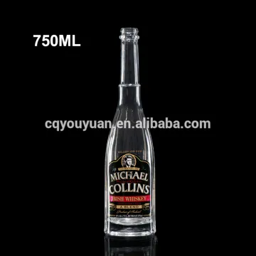 750ml tall round shape wholesale fancy liquor wine bottles