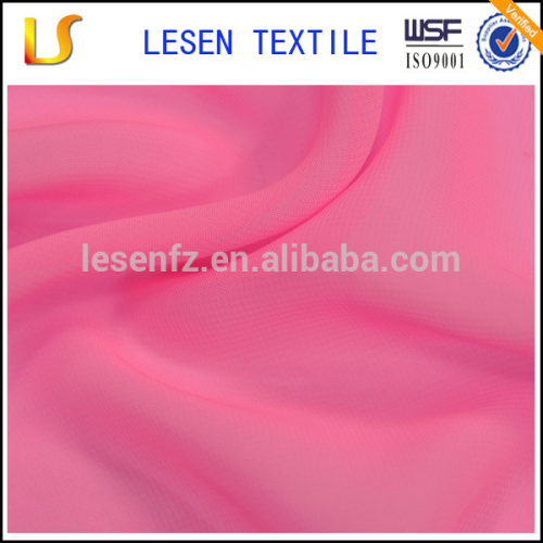 Lesen textile 100% poly chiffon for skirt