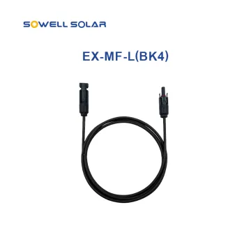 Customized solar extension cable Black