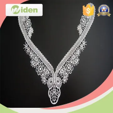 Garment Accessories Polyester Chemical Collar Lace Embroidery Designs Flower Neck Lace