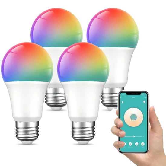 Adjustable CCT Dimmable CRI Smart LED Bulb for Party Decoration with Alexa, Echo, Google Home, and WiFi