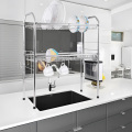 304 stainless steel over sink dish drying rack For Kitchen Plate Racks dish storage rack