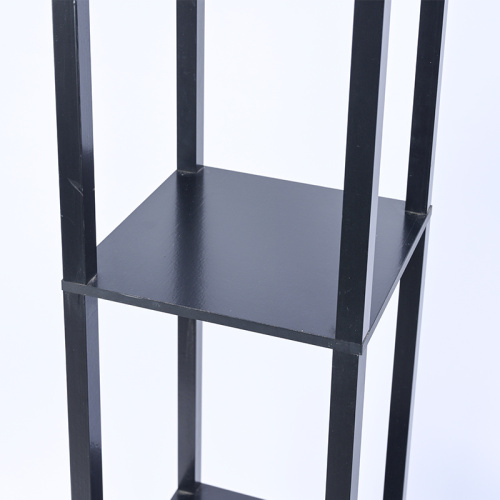 Black Shelf Light Wooden Shelf 5 Layers