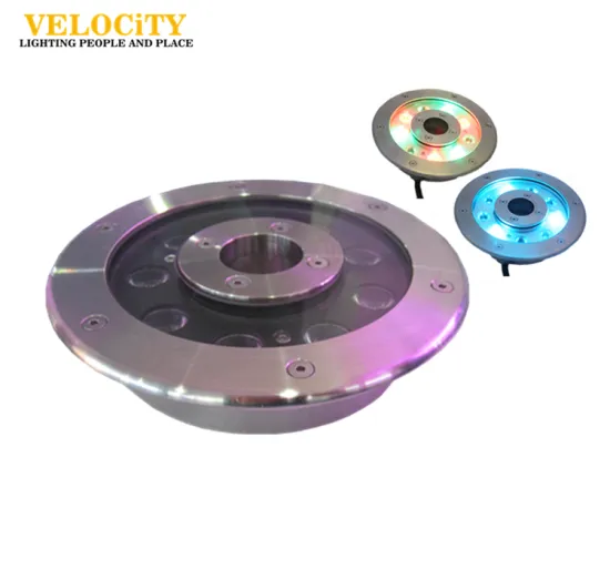 IP68 6W/9W/12W/18W/24W RGB Stainless Steel LED Fountain Light