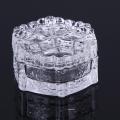 Engraved snowflake Clear Jar Candy Vessel