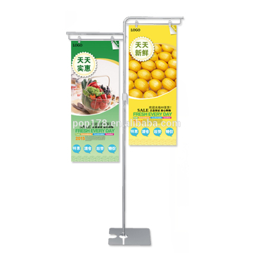 Adjustable Aluminum Floor Display Stand for Advertising