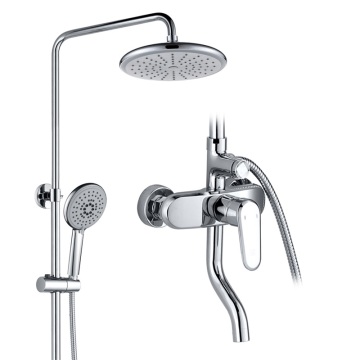 3 Function Brass Single Handle Shower Rain Mixer Bathroom Hot And Cold Rainfall Show Mixer Set